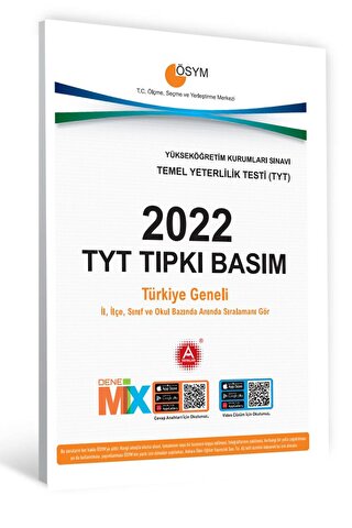 2021 TYT Tıpkı Basım Çıkmış Deneme Kitapçığı
